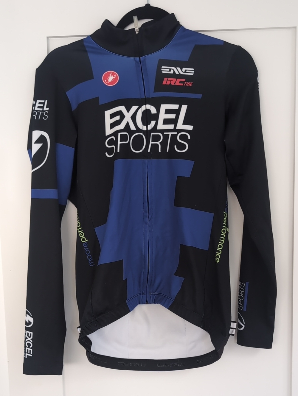 Excel Sports Men’s Black & Blue Performance Cycling Jersey